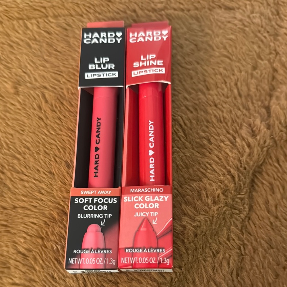 Hard Candy set lip blur and lip shine new